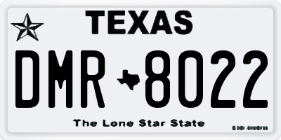 TX license plate DMR8022