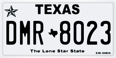 TX license plate DMR8023