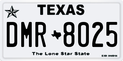 TX license plate DMR8025