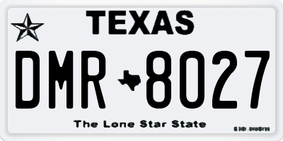 TX license plate DMR8027