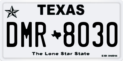 TX license plate DMR8030