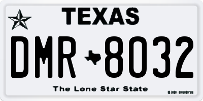 TX license plate DMR8032