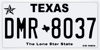 TX license plate DMR8037