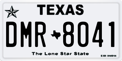 TX license plate DMR8041