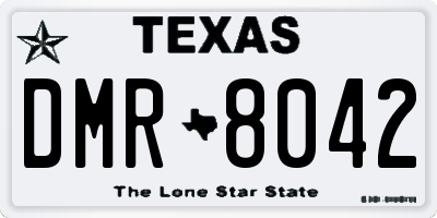 TX license plate DMR8042