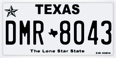 TX license plate DMR8043