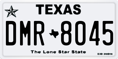 TX license plate DMR8045