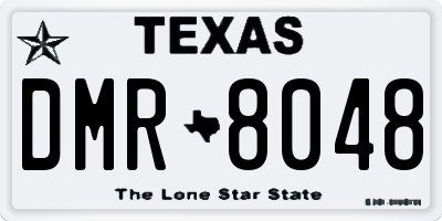 TX license plate DMR8048