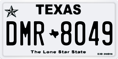 TX license plate DMR8049