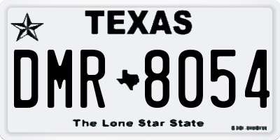 TX license plate DMR8054
