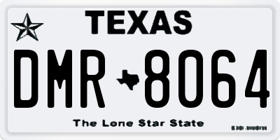 TX license plate DMR8064