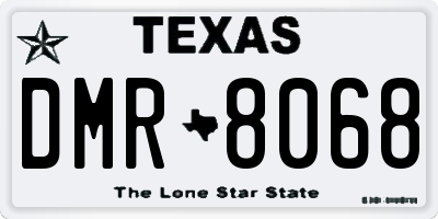 TX license plate DMR8068