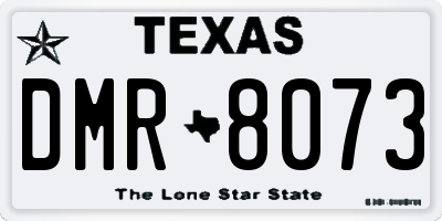 TX license plate DMR8073