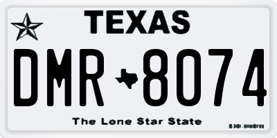 TX license plate DMR8074