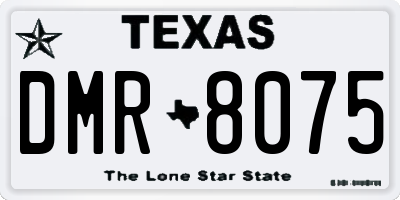 TX license plate DMR8075