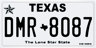 TX license plate DMR8087