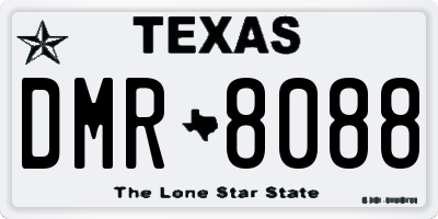 TX license plate DMR8088