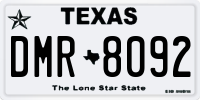 TX license plate DMR8092