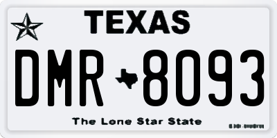 TX license plate DMR8093
