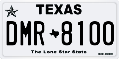 TX license plate DMR8100