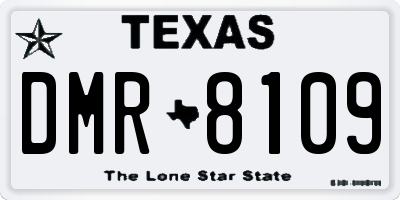 TX license plate DMR8109