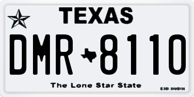 TX license plate DMR8110