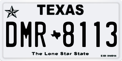 TX license plate DMR8113