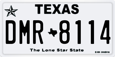 TX license plate DMR8114