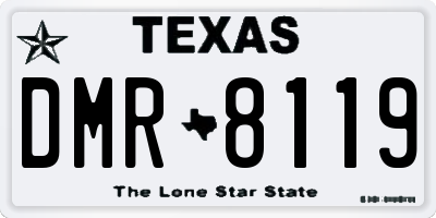 TX license plate DMR8119