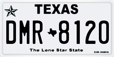 TX license plate DMR8120