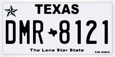 TX license plate DMR8121