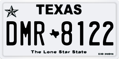 TX license plate DMR8122