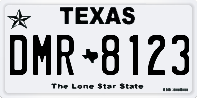 TX license plate DMR8123