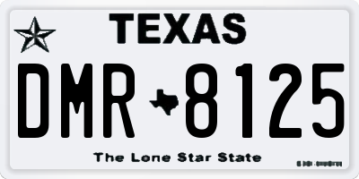TX license plate DMR8125