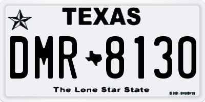 TX license plate DMR8130