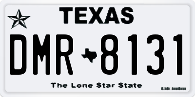 TX license plate DMR8131