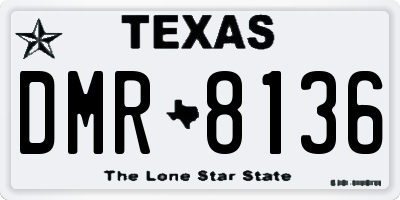 TX license plate DMR8136