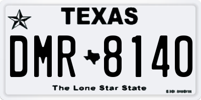 TX license plate DMR8140