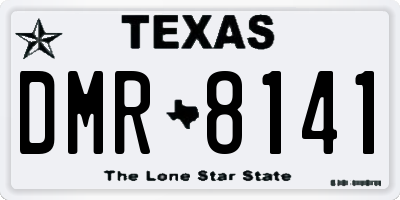 TX license plate DMR8141