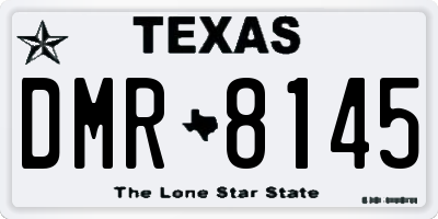 TX license plate DMR8145