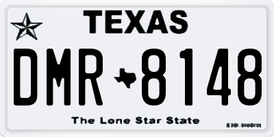 TX license plate DMR8148