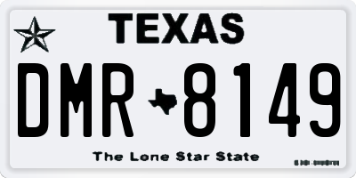 TX license plate DMR8149