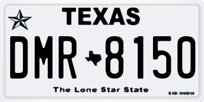 TX license plate DMR8150