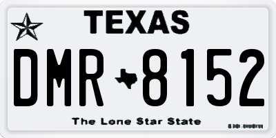TX license plate DMR8152