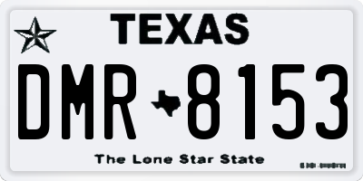 TX license plate DMR8153