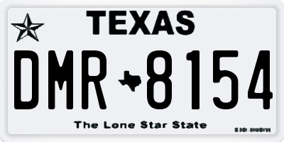 TX license plate DMR8154