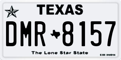 TX license plate DMR8157