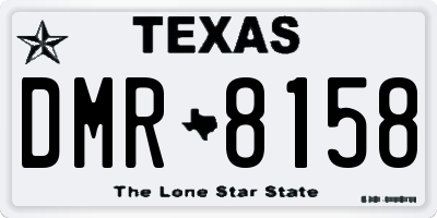 TX license plate DMR8158