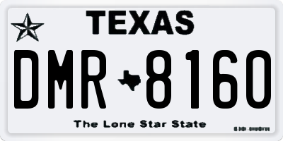TX license plate DMR8160