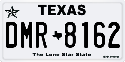 TX license plate DMR8162